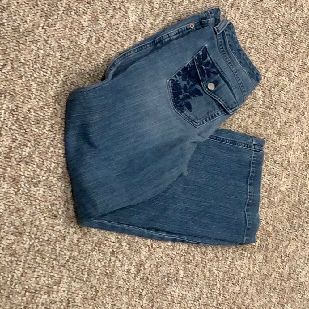 Eddie Bauer floral pocket jeans